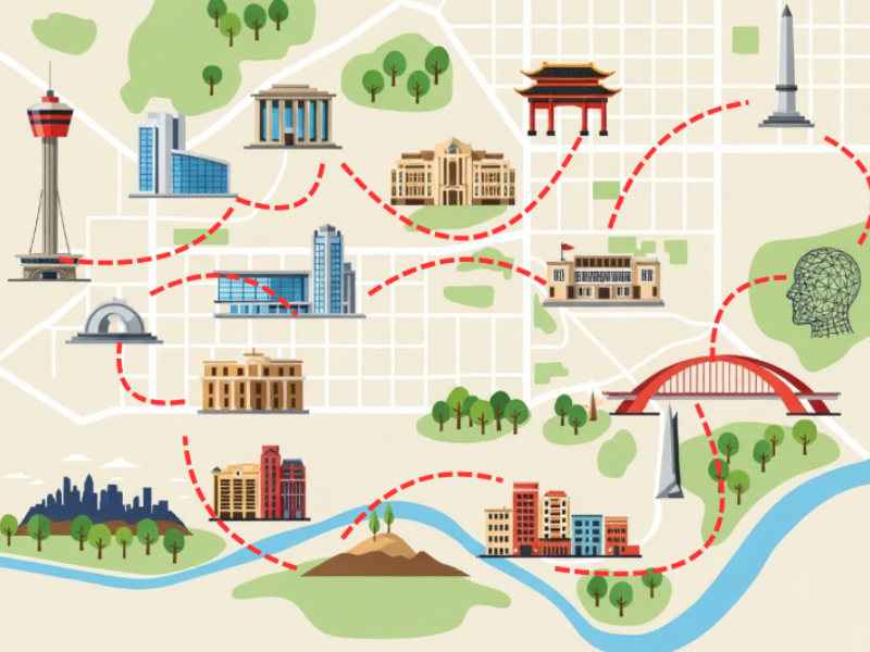 Calgary Walking Tour Route